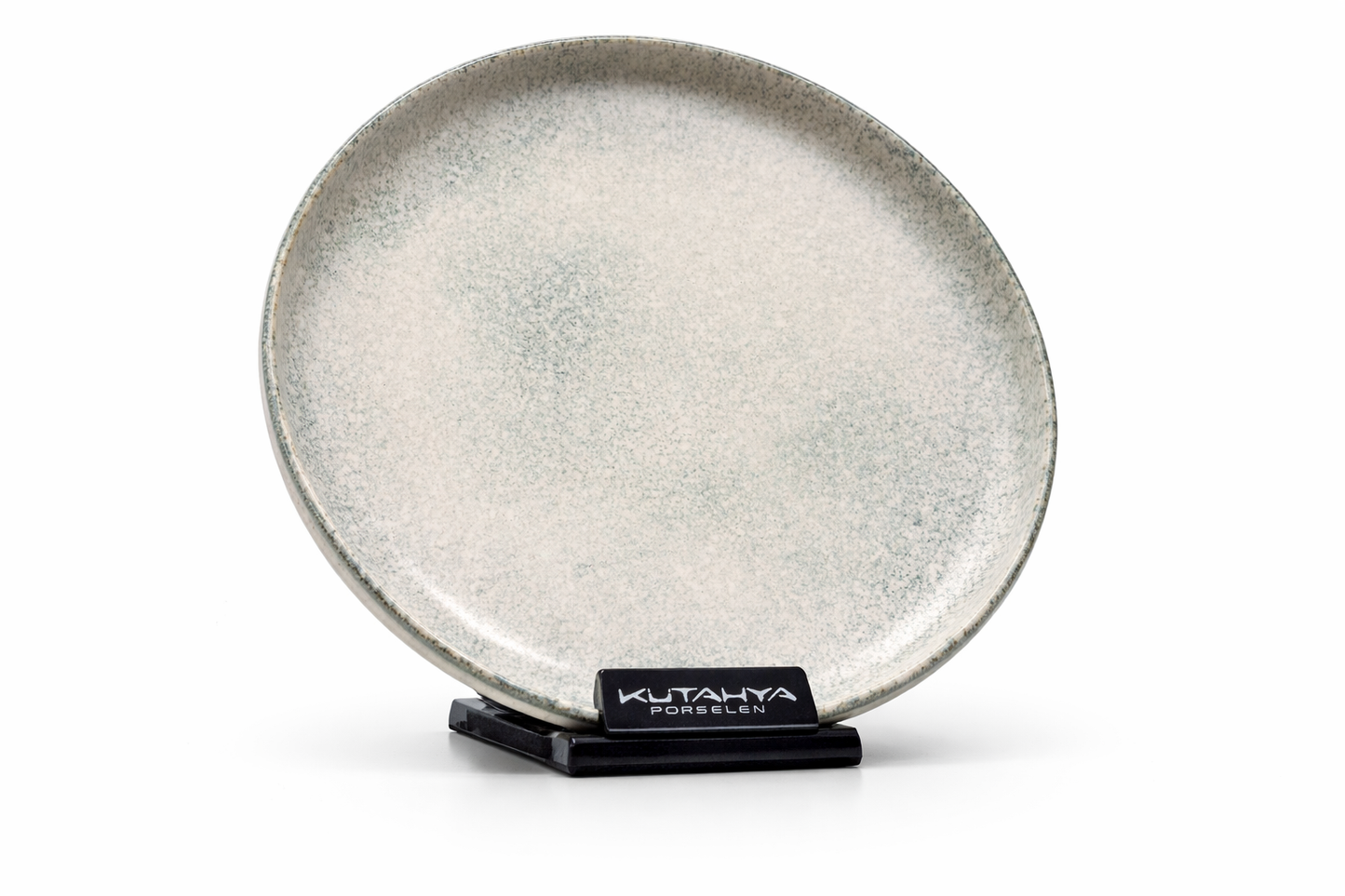 Assiette plate bleutée