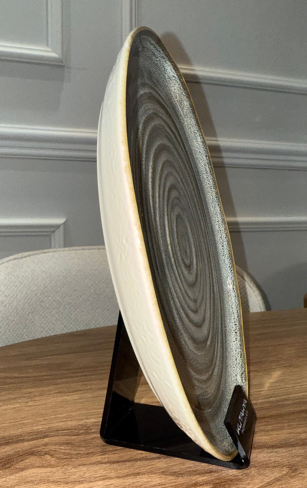 Assiette plate spirale