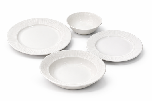 Set charlotte 24 pièces blanc