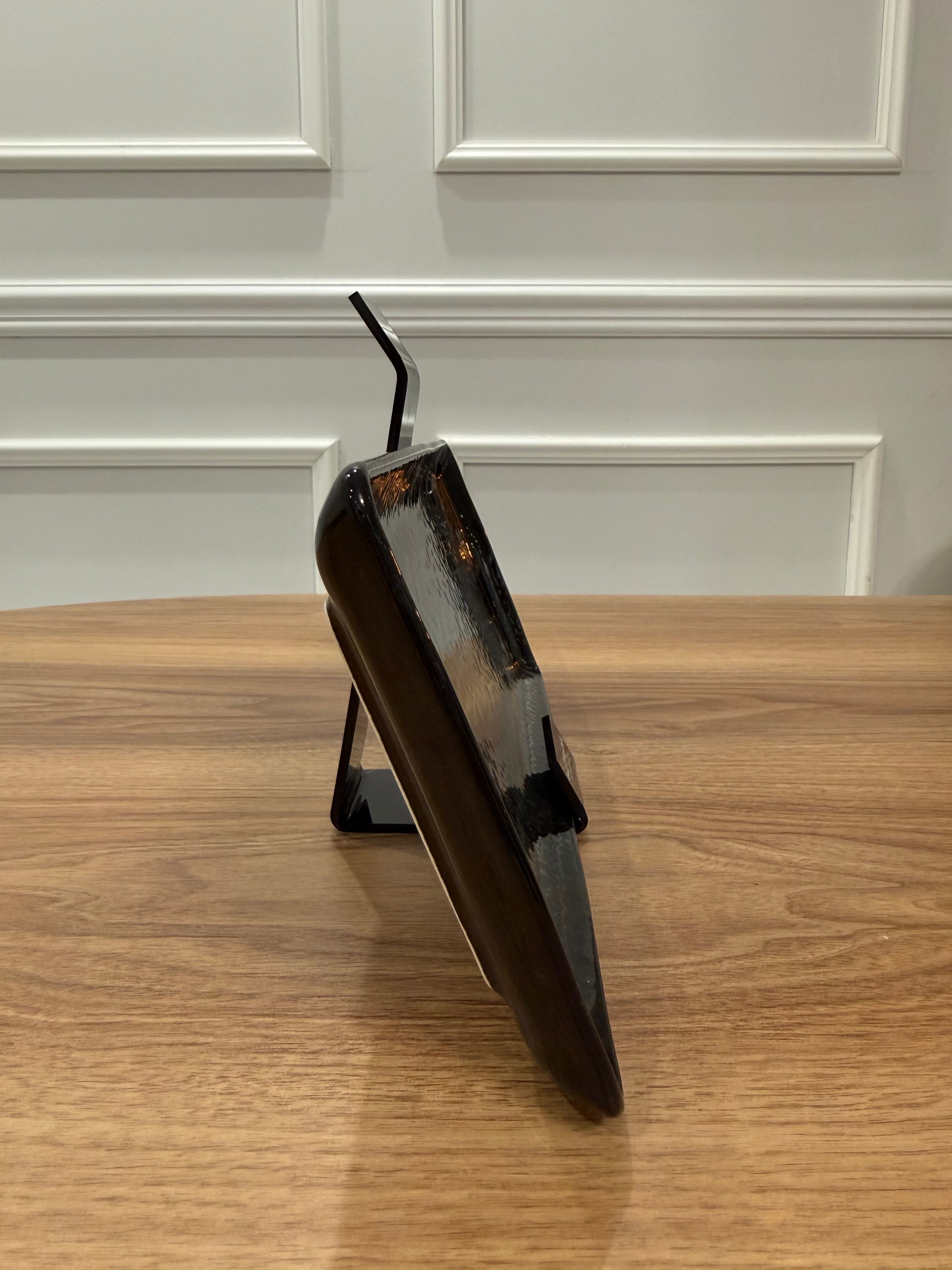 Assiette rectangulaire Magnetite